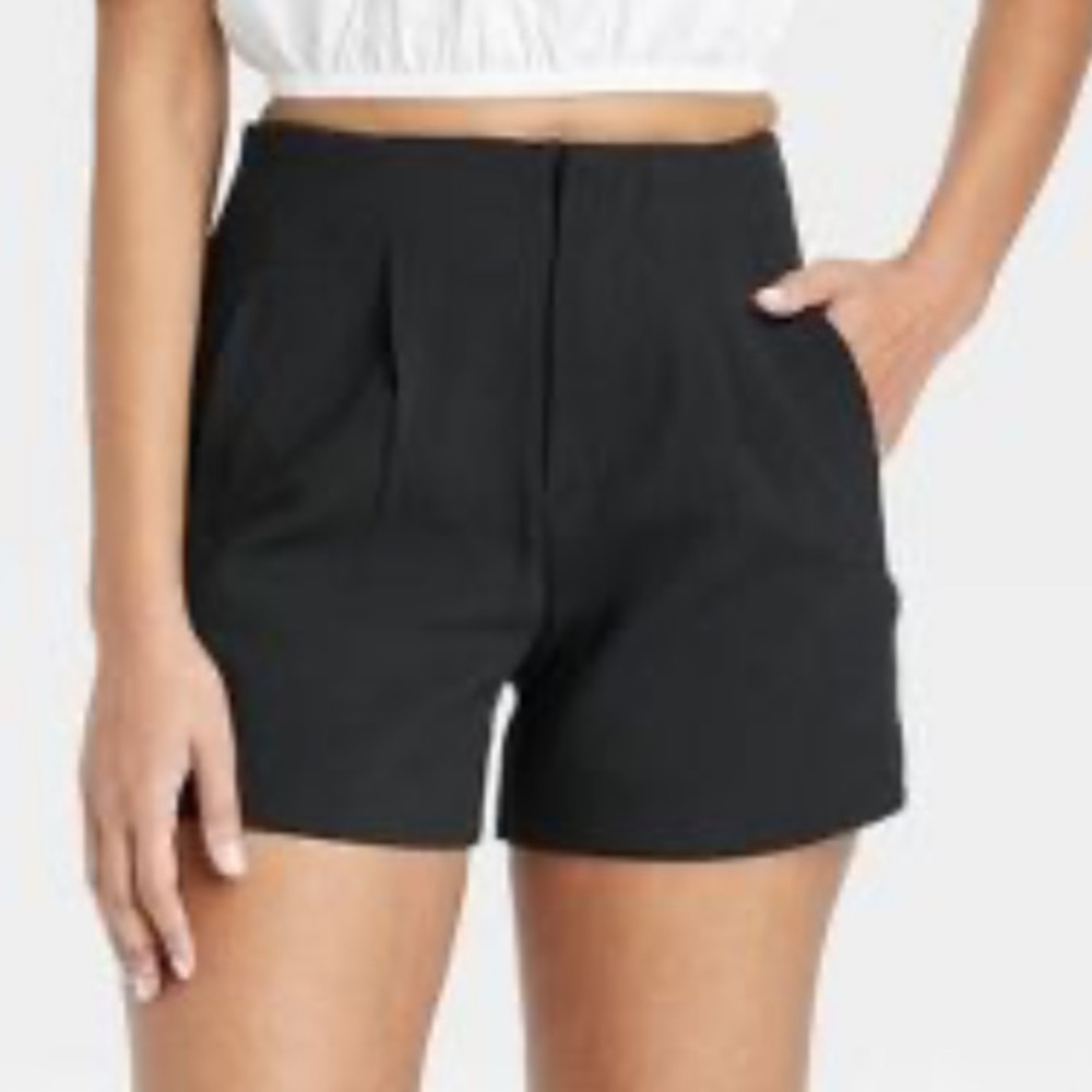 NWT black midi shorts